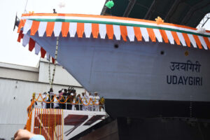 Launch ceremony of INS Udaygiri warship in Mumbai